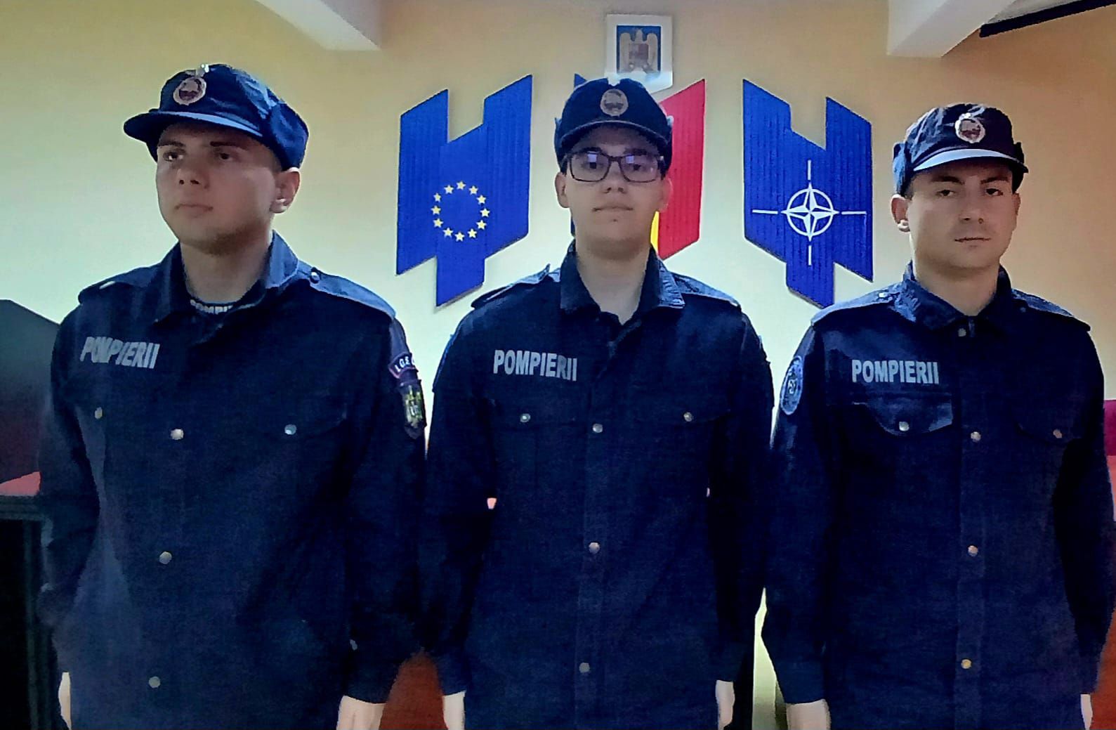 Trei elevi ai Școlii de Subofițeri de Pompieri și Protecție Civilă “Pavel Zăgănescu”, în practică la ISU Satu Mare