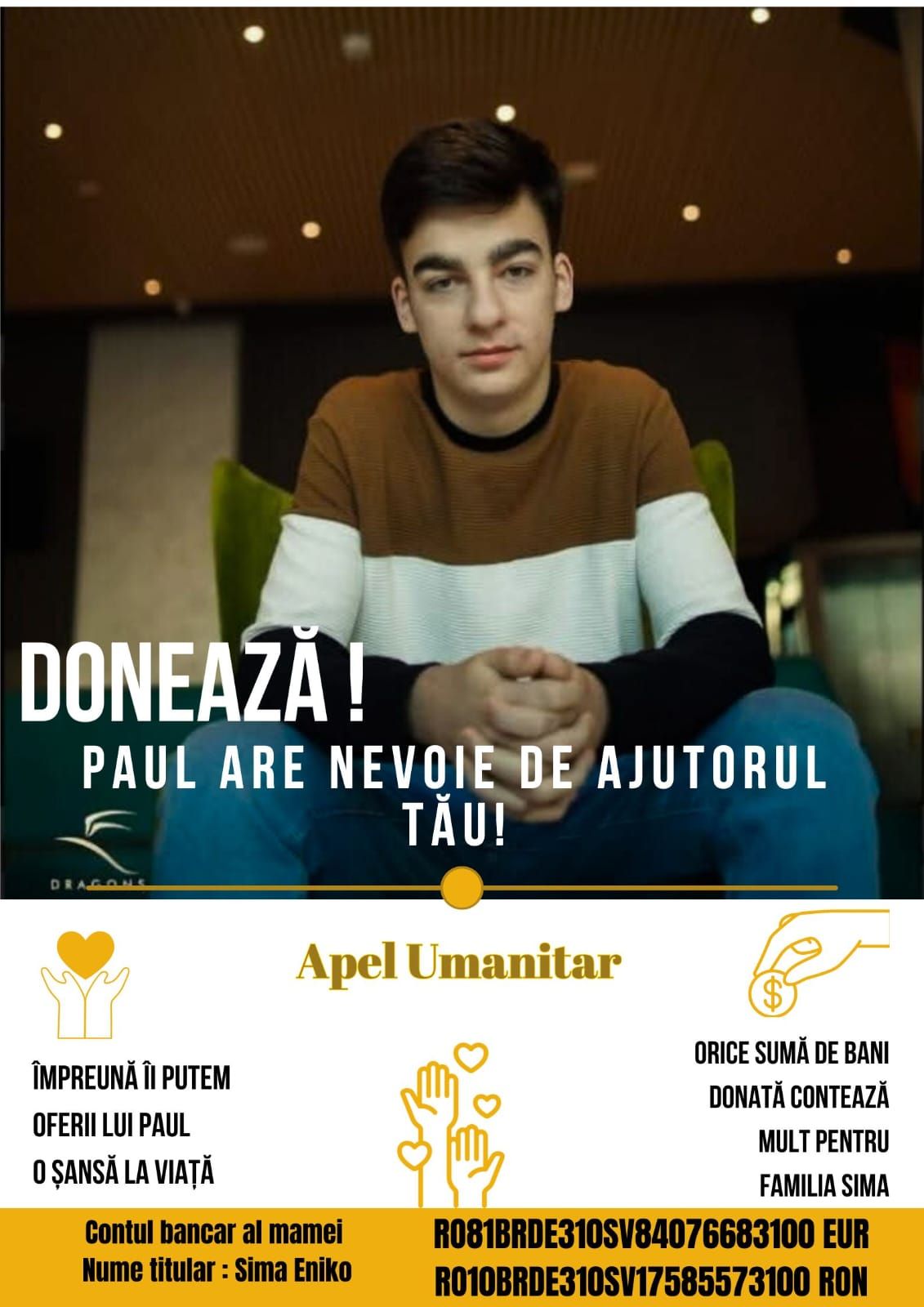 APEL UMANITAR. Inima unei mame. Lupta pentru Paul