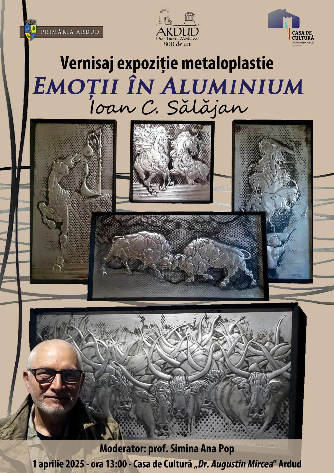 ”Emoții în aluminiu” – artă și emoție alături de Ioan Cătălin Sălăjan, la Ardud