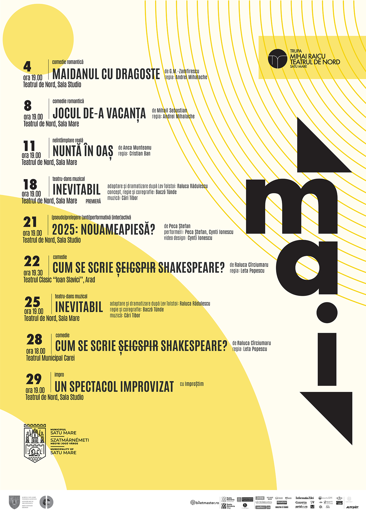 TEATRU. Programul lunii mai al Teatrului de Nord - Trupa „Mihai Raicu”