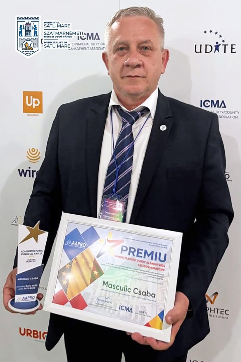 Premiul ,,Administratorul public al anului 2024 în România’’ ajunge la Satu Mare!
