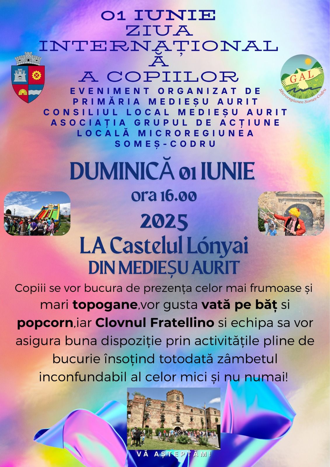 Ziua Copilului, sărbătorită cu fast la Medieșu Aurit – Distracție pentru toată familia, în decorul de poveste al Castelului Lónyai