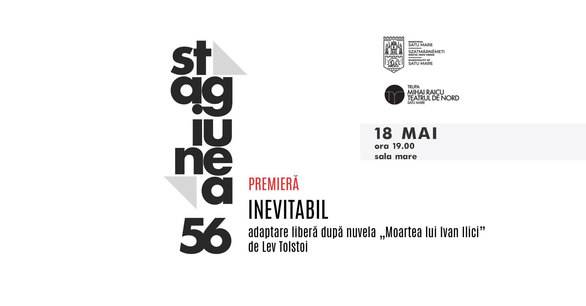 CULTURĂ. 𝐈𝐍𝐄𝐕𝐈𝐓𝐀𝐁𝐈𝐋, adaptare după nuvela 𝑀𝑜𝑎𝑟𝑡𝑒𝑎 𝑙𝑢𝑖 𝐼𝑣𝑎𝑛 𝐼𝑙𝑖𝑐𝑖 de Lev Tolstoi, în premieră la Teatrul de Nord Satu Mare