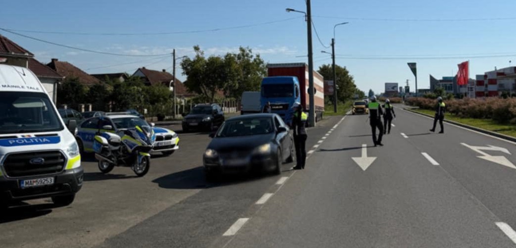 FOTOGALERIE. Razie în trafic. Polițiștii sătmăreni au ieșit pe șosele