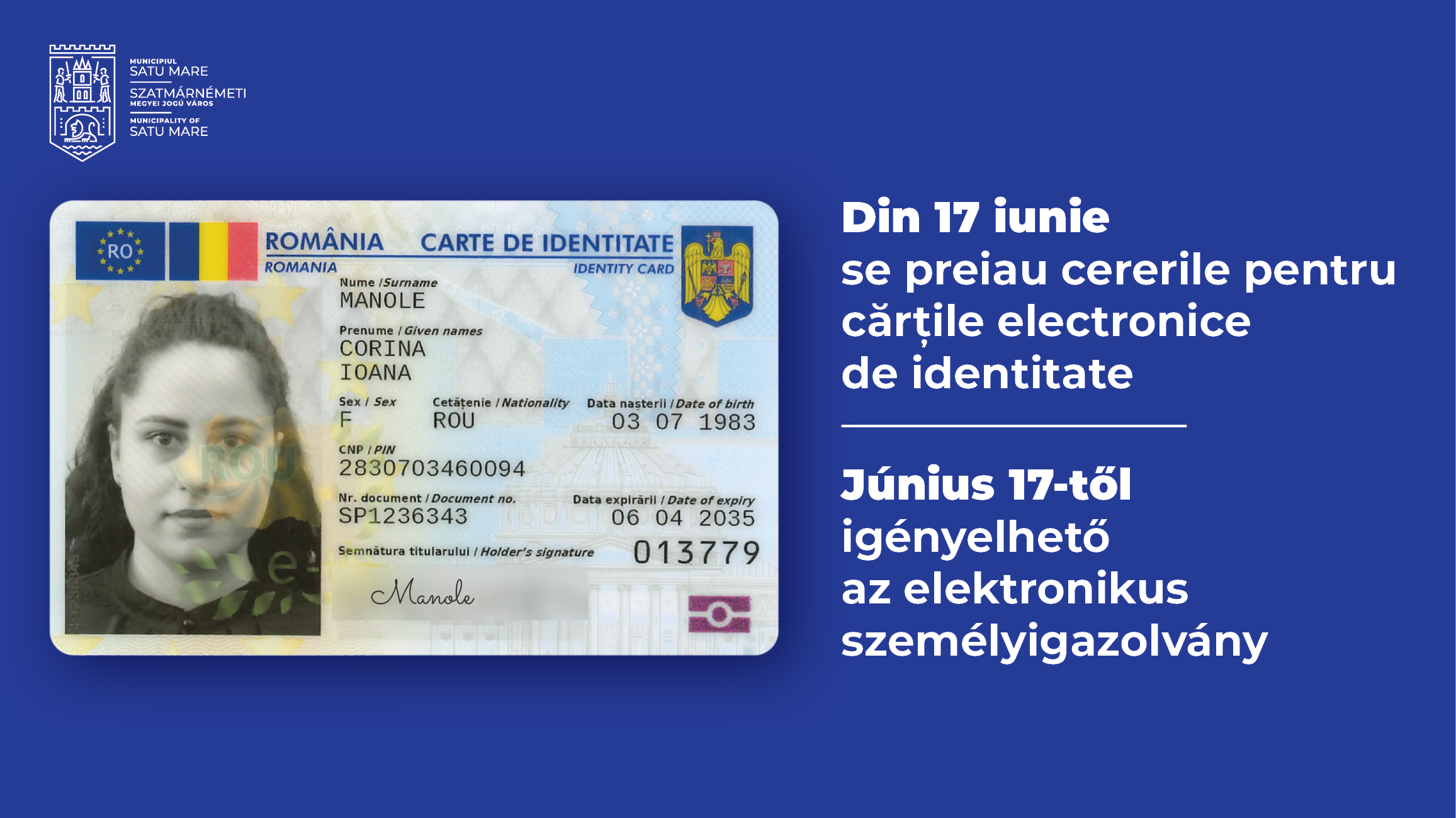 Se pot face programări eliberarea cărților electronice de identitate