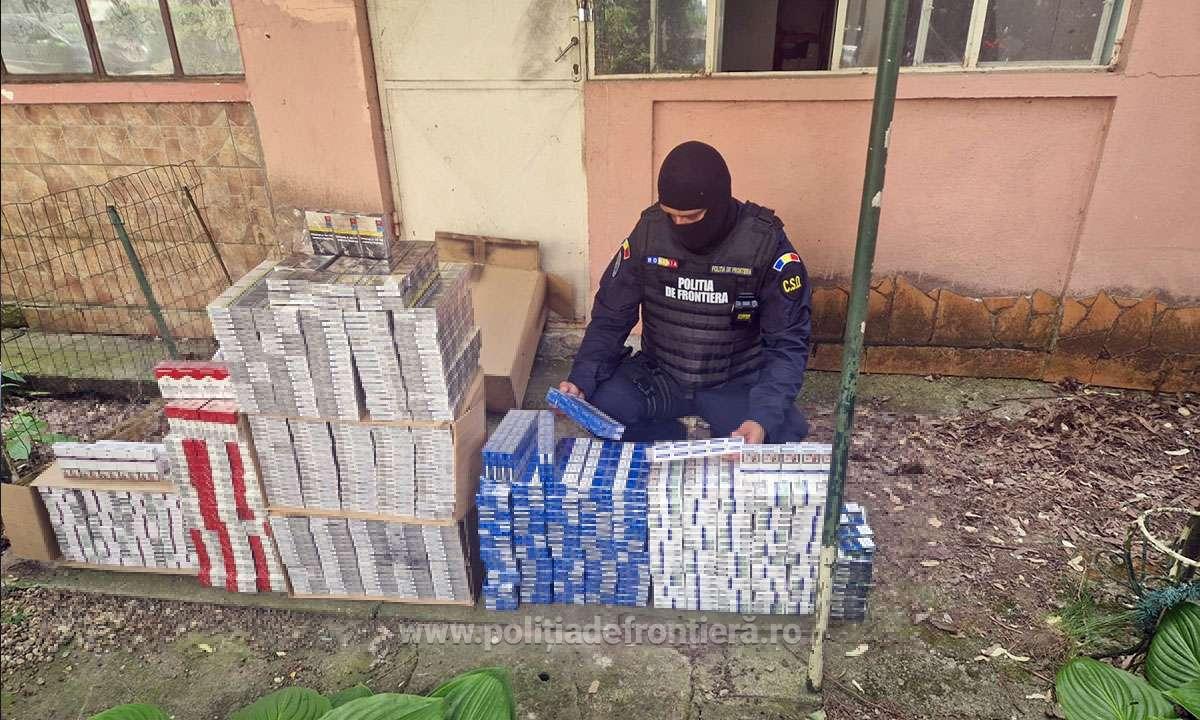 Percheziții de amploare în Satu Mare și Maramureș: țigări de contrabandă de peste 118.000 lei, confiscate de polițiștii de frontieră