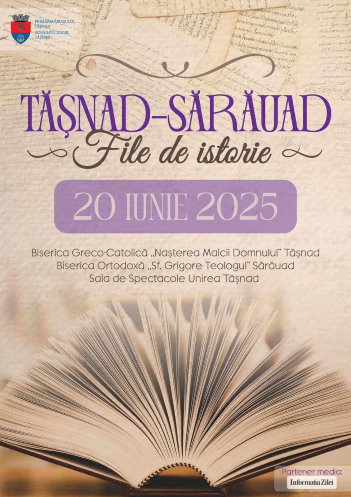 “Tășnad – Sărăuad: File de istorie” – un eveniment de marcă în 20 iunie 2025