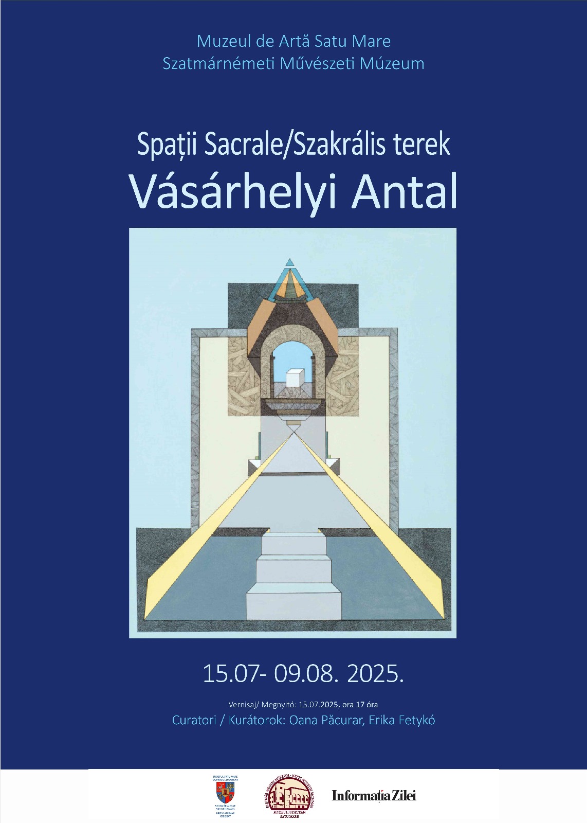 Vernisajul expoziției lui Vásárhelyi Antal „Spații sacrale” la Muzeul de Arta Satu Mare