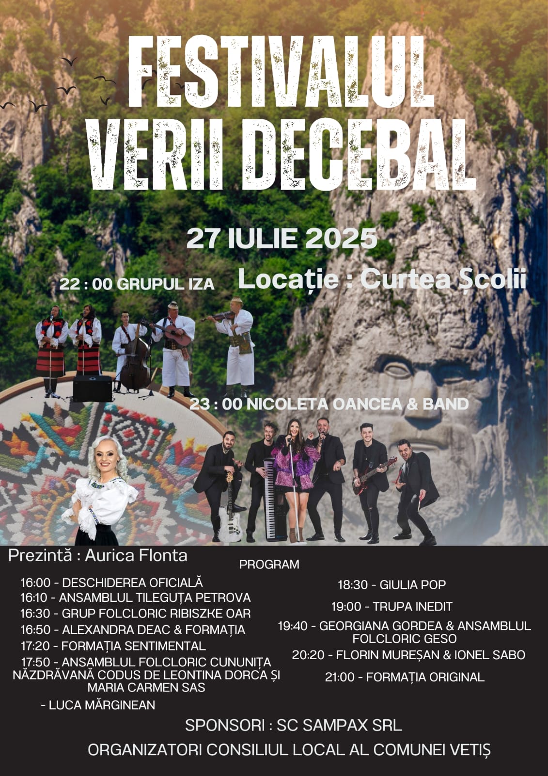 „Festivalul Verii Decebal” aduce tradiția și muzica în inima comunei Vetiș