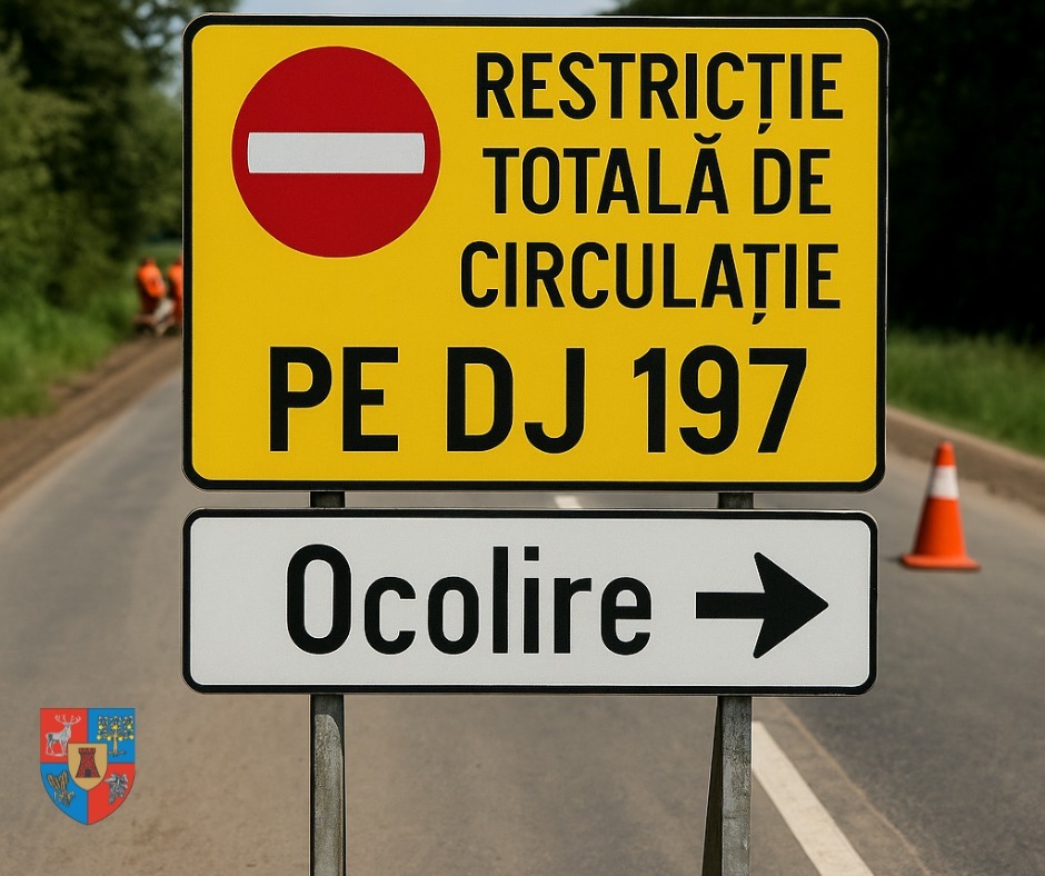 Restricție totală de circulație pe DJ 197 din cauza lucrărilor de modernizare a podului peste râul Talna, în localitatea Pășunea Mare
