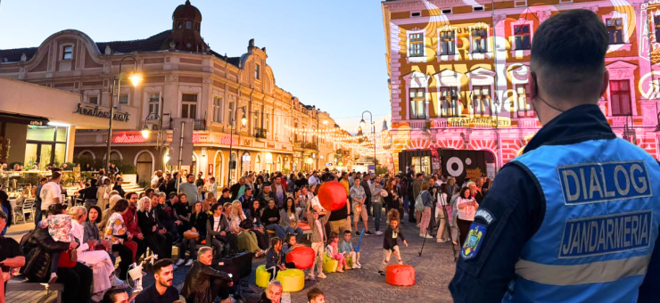 Jandarmii, mesaj de apreciere pentru sătmărenii de la Street Music Festival