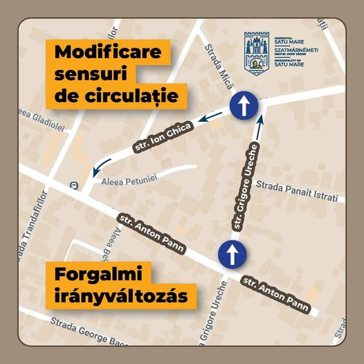 Modificări de circulație în municipiul Satu Mare începând cu 21 iulie