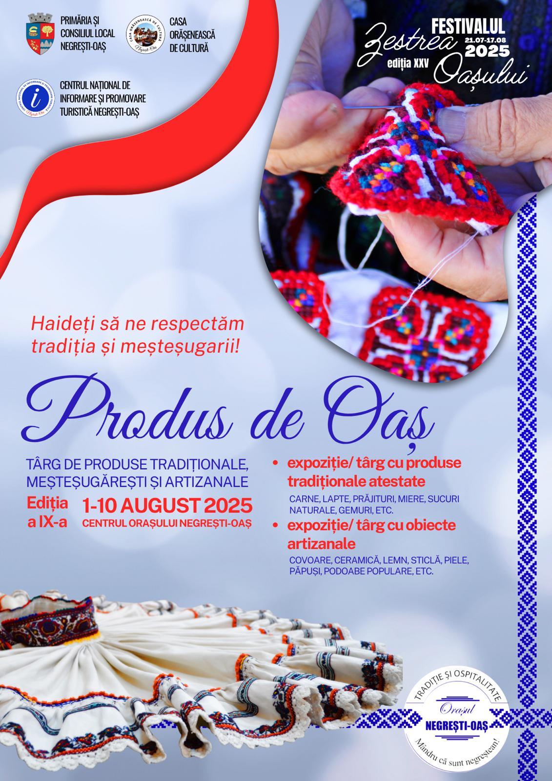 TRADIȚIE „Produs de Oaș” revine cu a IX-a ediție: artă, gust și identitate în capitala Țării Oașului