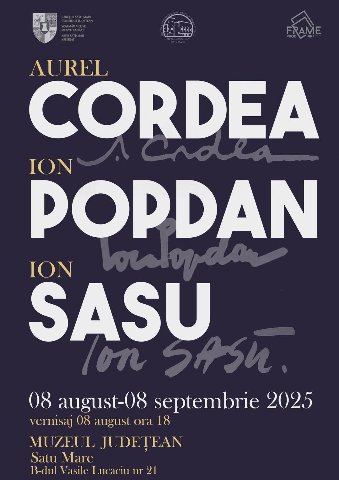Expoziție de artă plastică: AUREL CORDEA - ION POPDAN - ION SASU