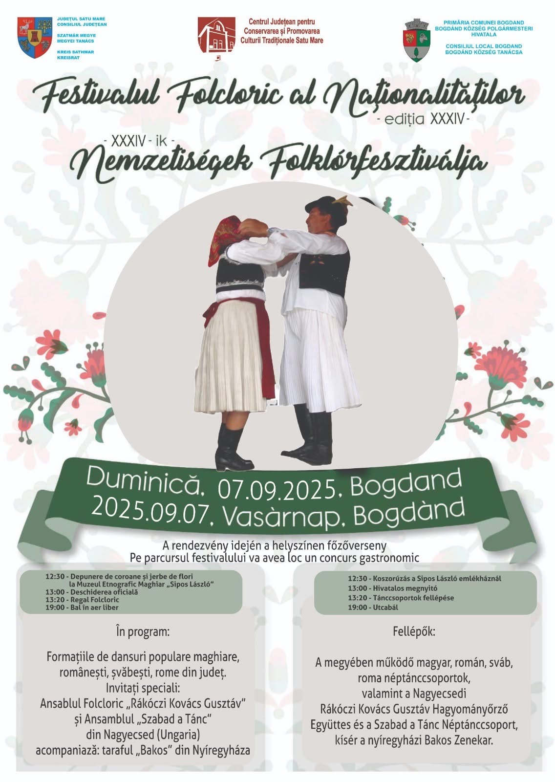 Festivalului Folcloric al Naţionalităţilor de la Bogdand a ajuns la ediția a XXXIV - a