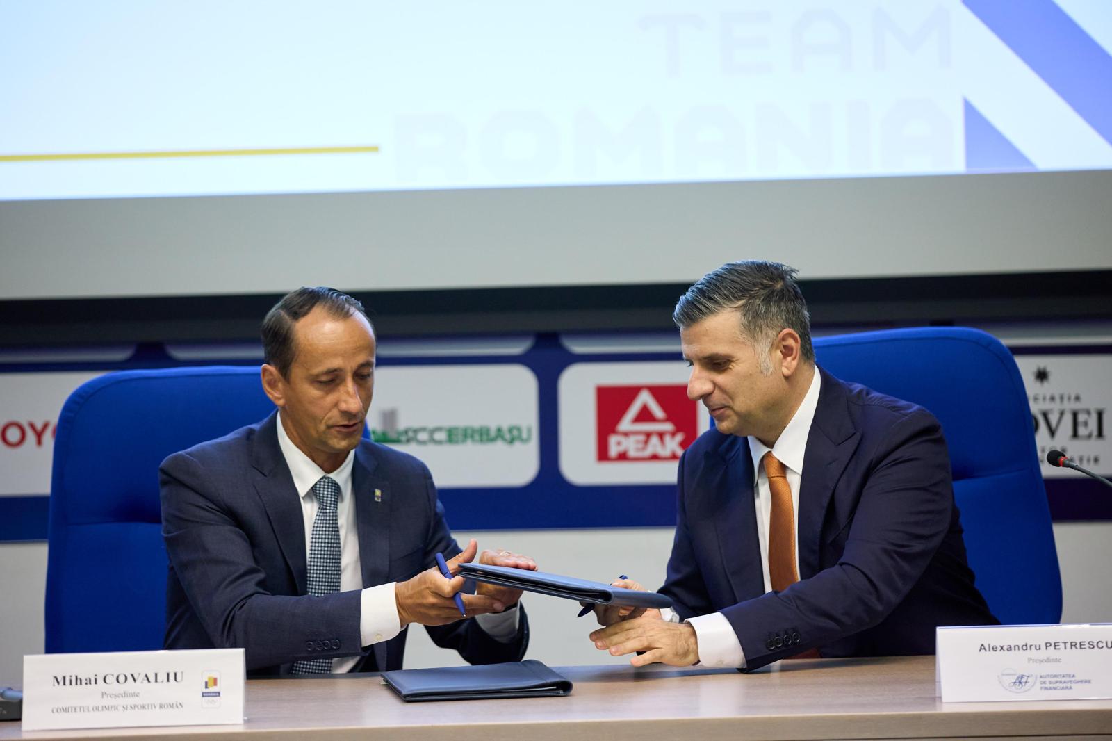 Comitetul Olimpic și Sportiv Român și Autoritatea de Supraveghere Financiară, parteneriat strategic pentru educație financiară, performanță și afirmarea valorilor olimpice