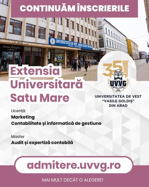 Competiție acerbă la Universitatea de Vest „Vasile Goldiș” din Arad: 2 candidați pe un loc la cele mai căutate programe!