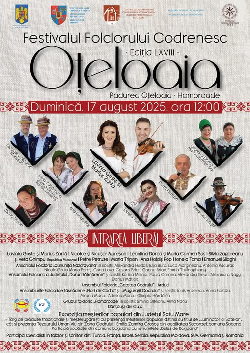 Festivalul Folclorului Codrenesc „Oțeloaia” la cea de-a LXVIII- a ediție