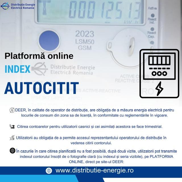DEER optimizează activitatea de citire a contoarelor și oferă opțiunea transmiterii indexului online