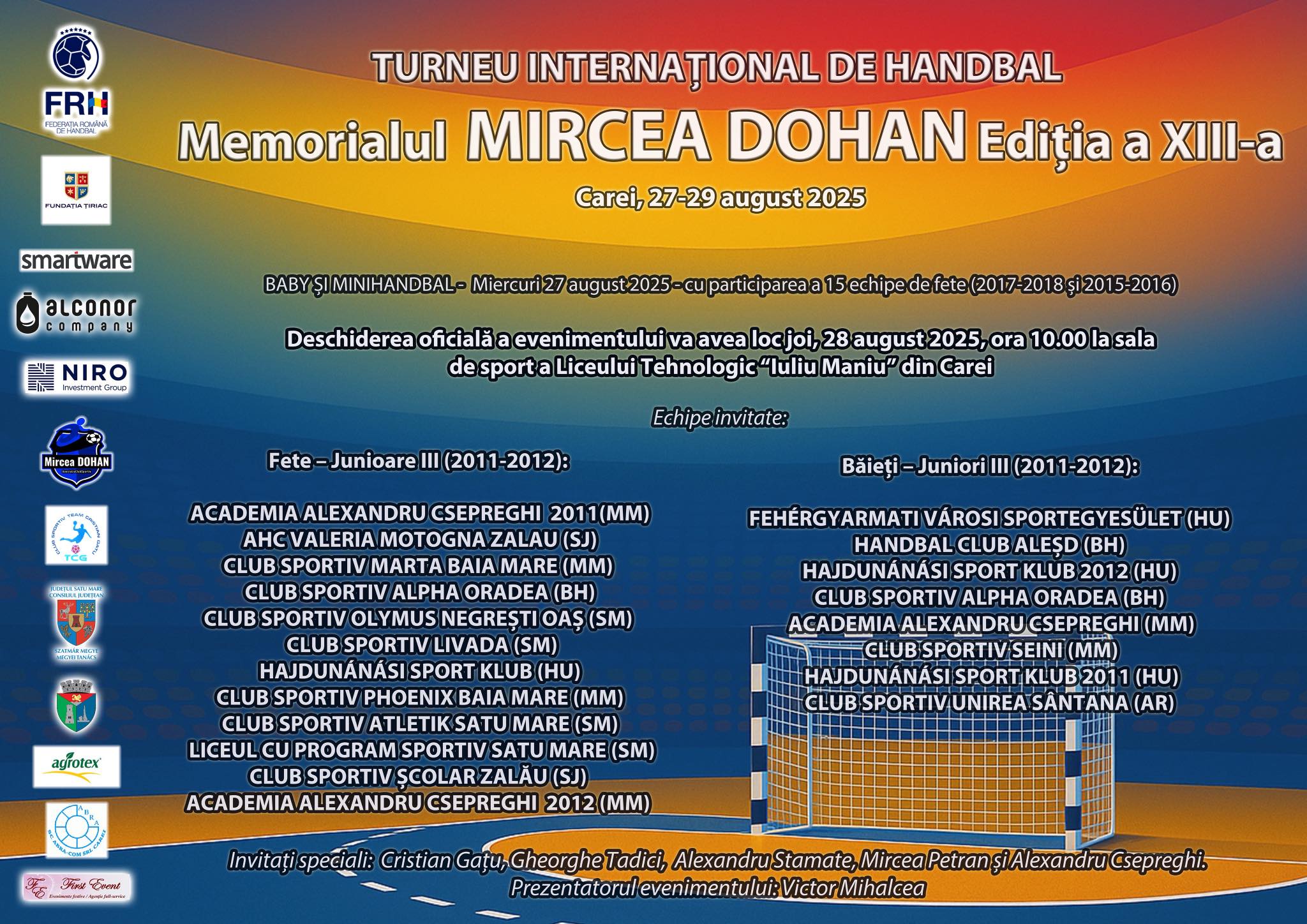 Invitație la Festivalul de handbal de la Carei!