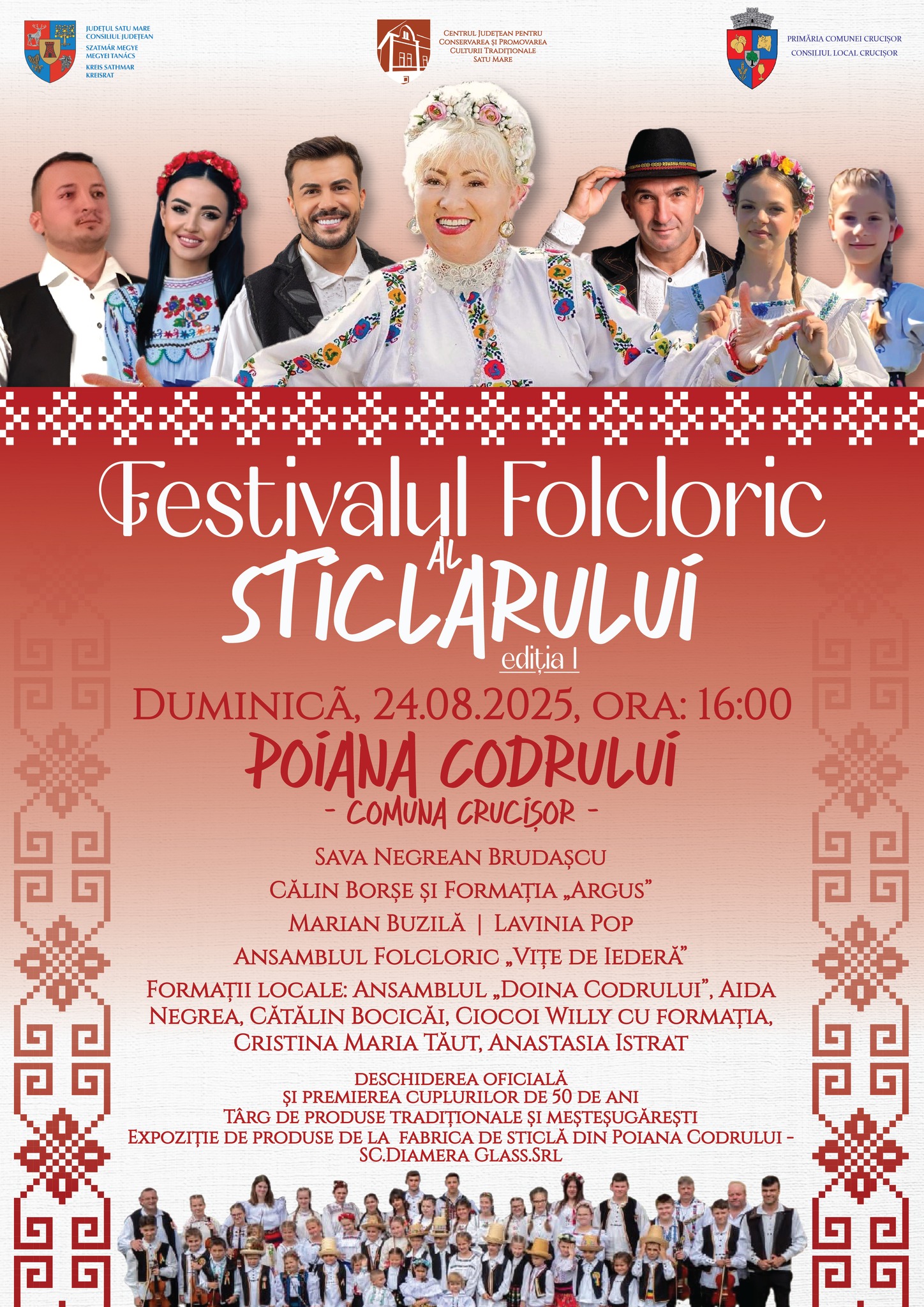 Prima ediție a Festivalului Folcloric  al „Sticlarului” la Poiana Codrului