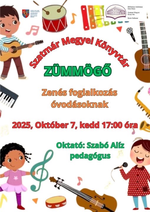 Activitate muzicală pentru preșcolari la Biblioteca Județeană Satu Mare