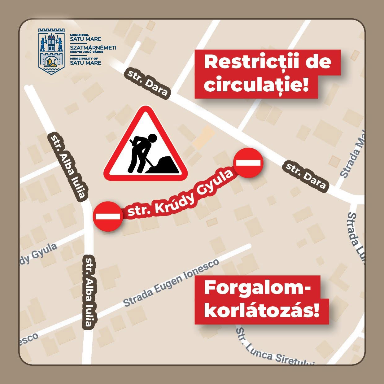 Lucrări la instalațiile electrice pe strada Krúdy Gyula