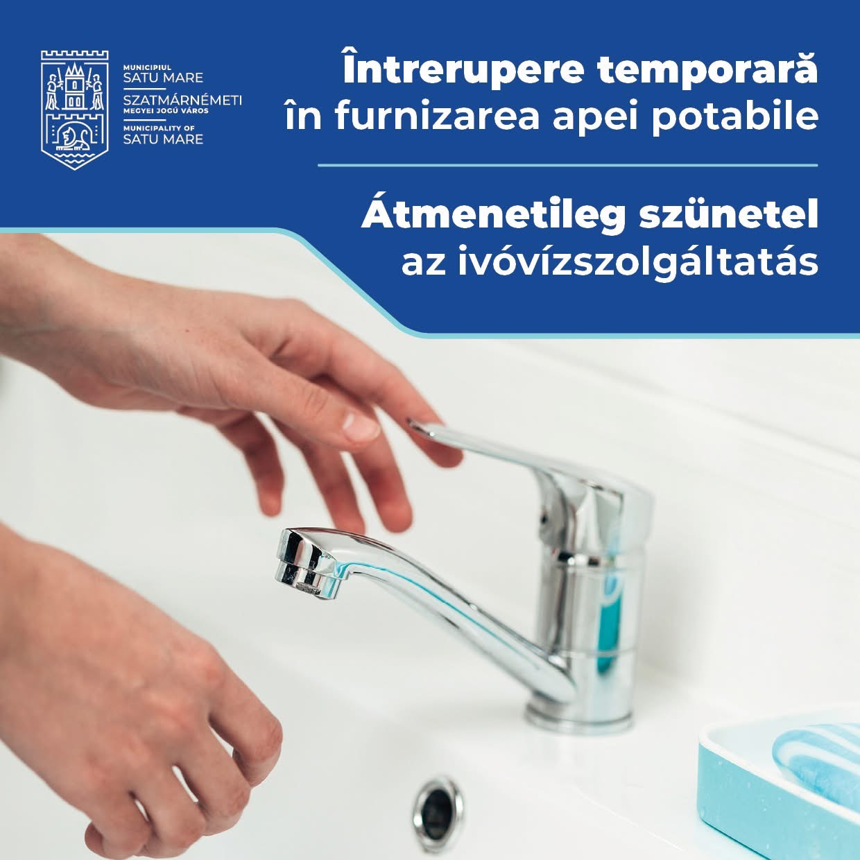Anunț important: Apaserv întrerupe temporar alimentarea cu apă în Satu Mare și comunele învecinate