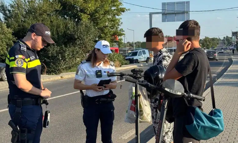ACȚIUNE. Peste 400 de sancțiuni aplicate pietonilor, bicicliștilor și utilizatorilor de trotinete electrice în județul Satu Mare