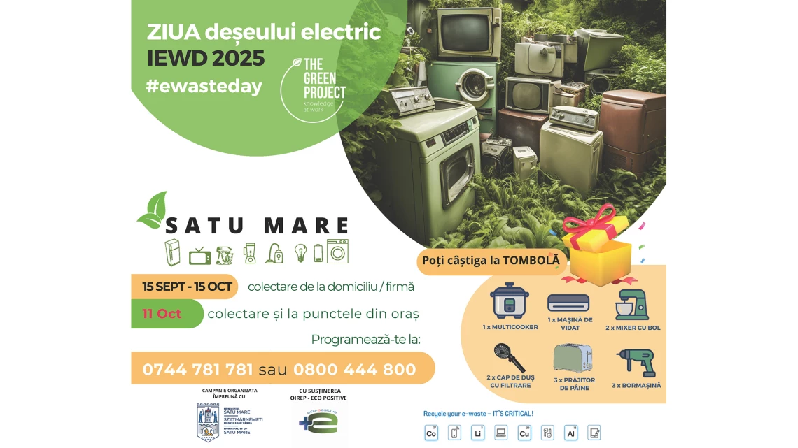 Campanie de colectare a deșeurilor de echipamente electrice și electrocasnice, 15 septembrie – 15 octombrie 2025