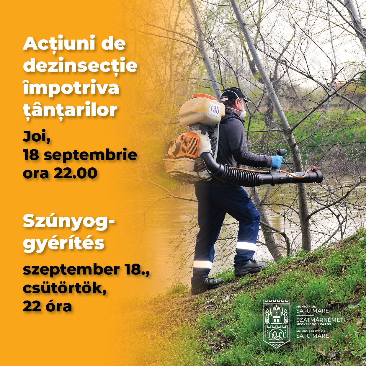 O nouă acțiune de dezinsecție împotriva țânțarilor