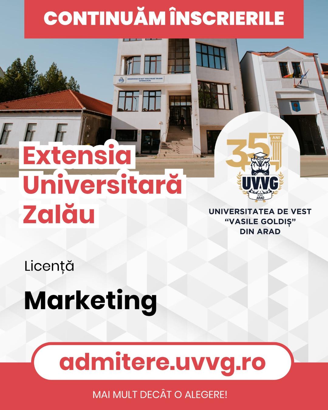 Înscrieri deschise la UVVG Zalău: locuri libere la Marketing