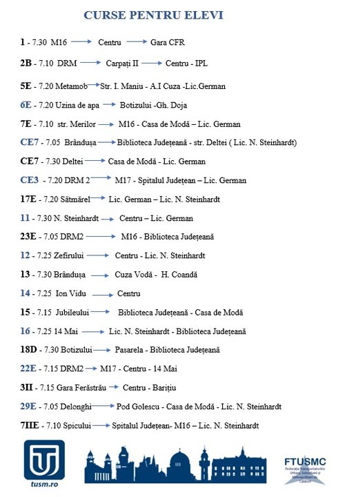 Cursele speciale pentru elevi revin pe traseu odată cu începerea noului an școlar