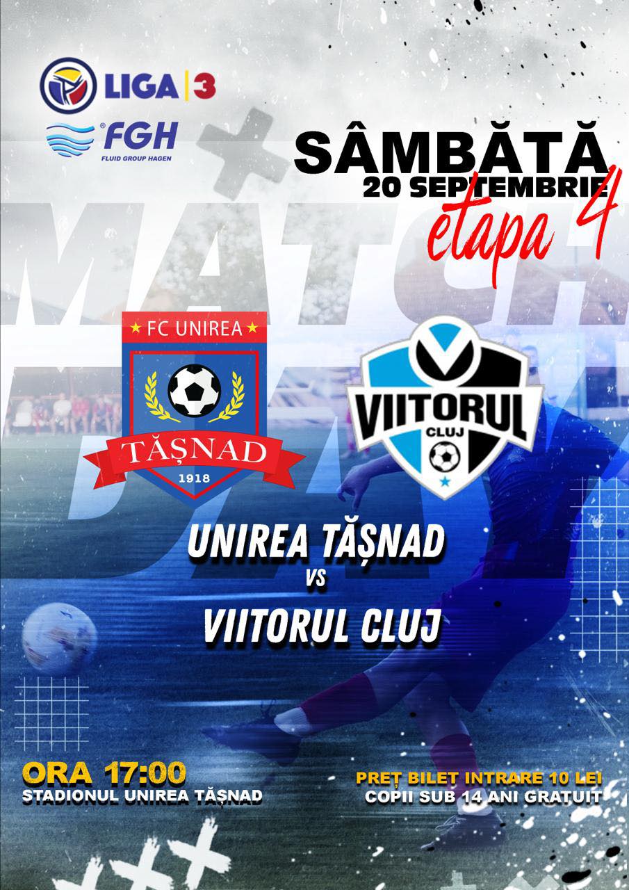 SC Olimpia MCMXXI, misiune dificilă la Zalău. Unirea Tășnad joacă doar la victorie cu Viitorul Cluj