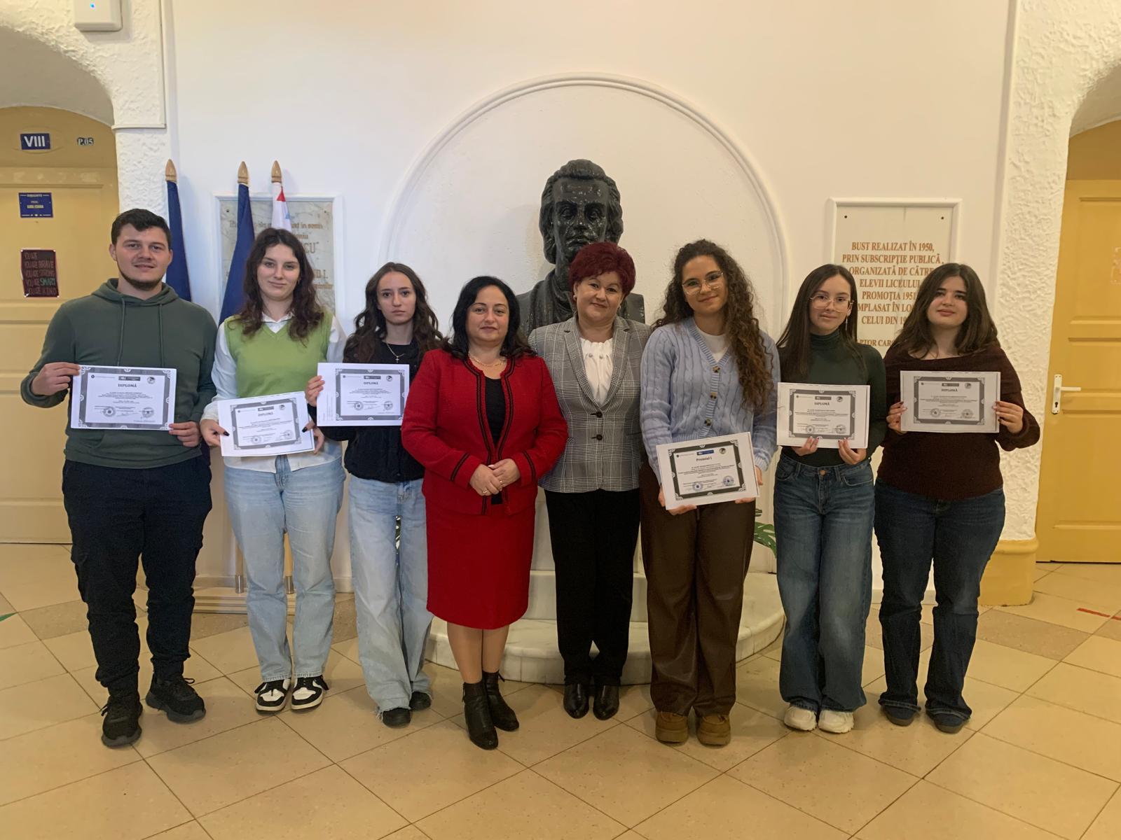 PERFORMANȚĂ. Elevii Colegiului „Național Mihai Eminescu” Satu Mare, premiați la Concursul Național „Medicii Viitorului”