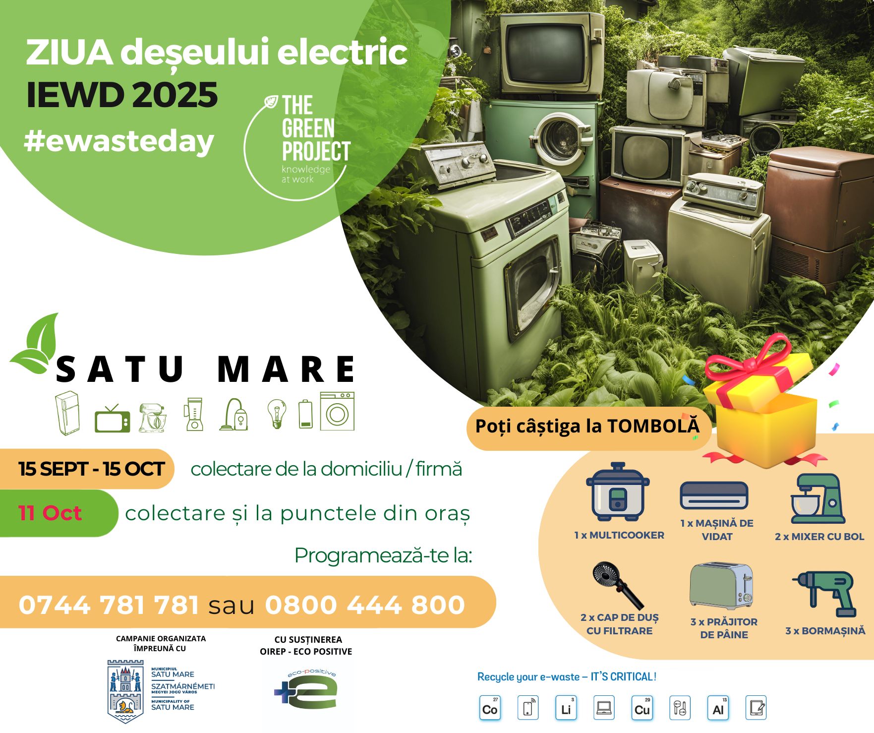 RECICLARE Continuă campania de colectare a deșeurilor electrice și electrocasnice