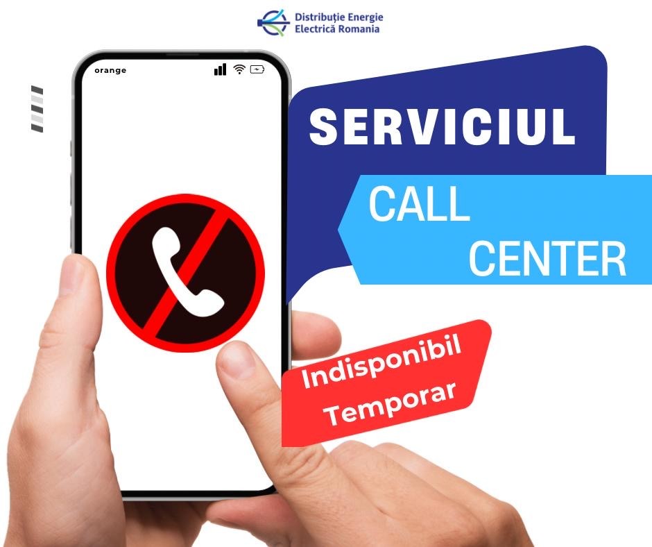 Serviciul Call Center-ul DEER – indisponibil temporar. Canalele digitale de comunicare rămân active.
