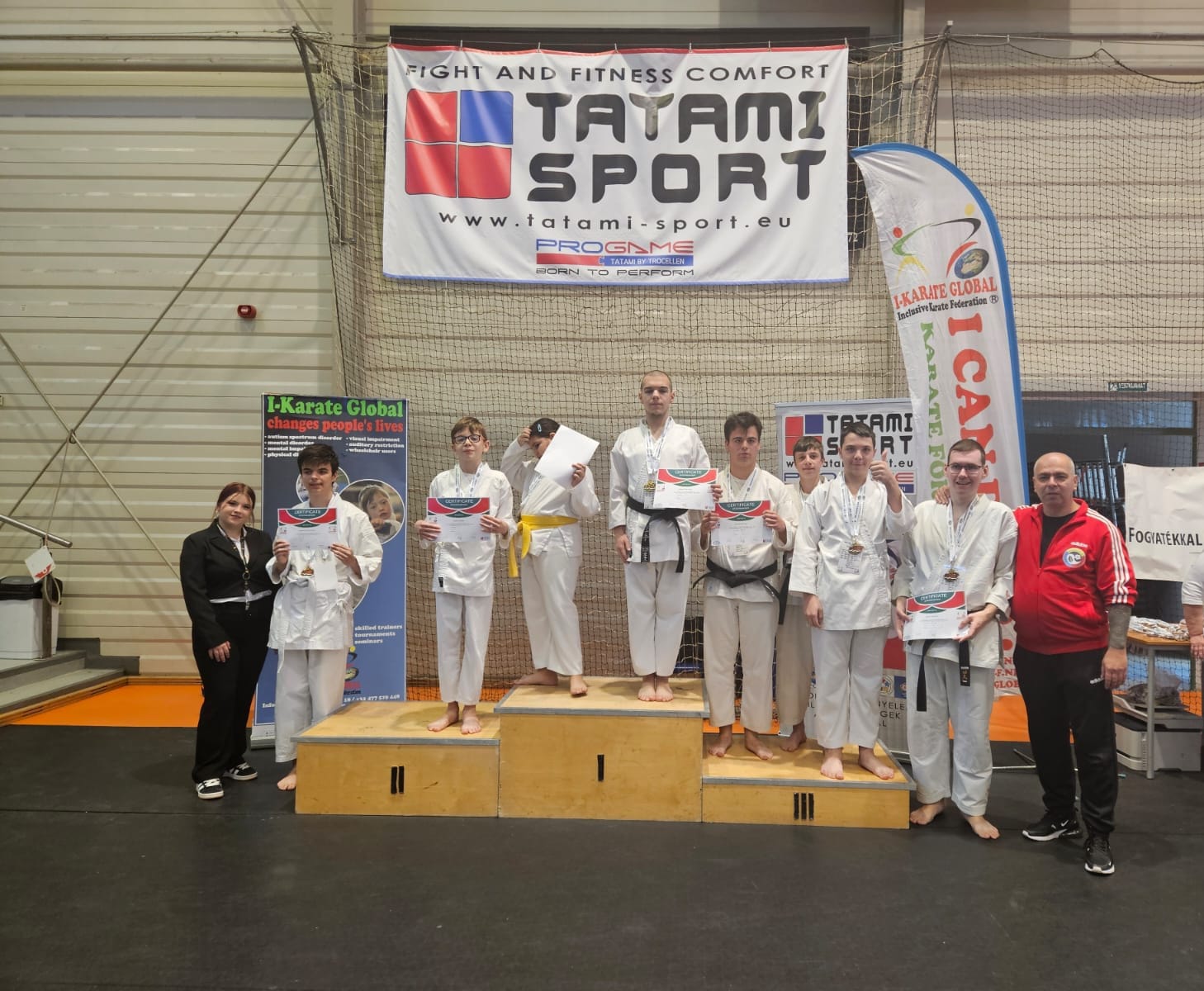 Performanță de excepție pentru sportivii sătmăreni la C.I. I-Global Karate