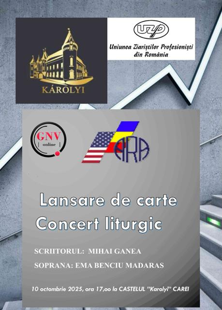 Lansare de carte și concert liturgic la Castelul Károlyi din Carei