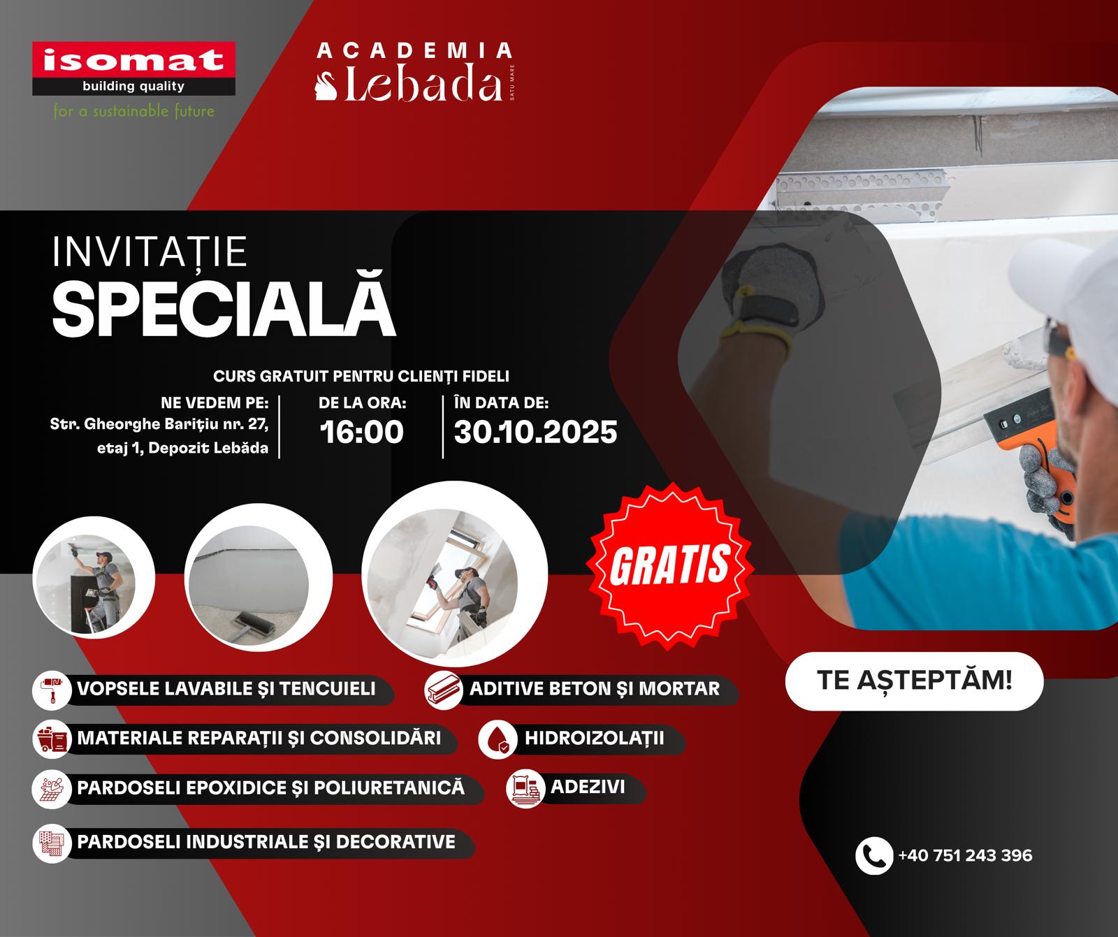 Academia Lebăda – formare profesională pentru constructorii care aleg calitatea