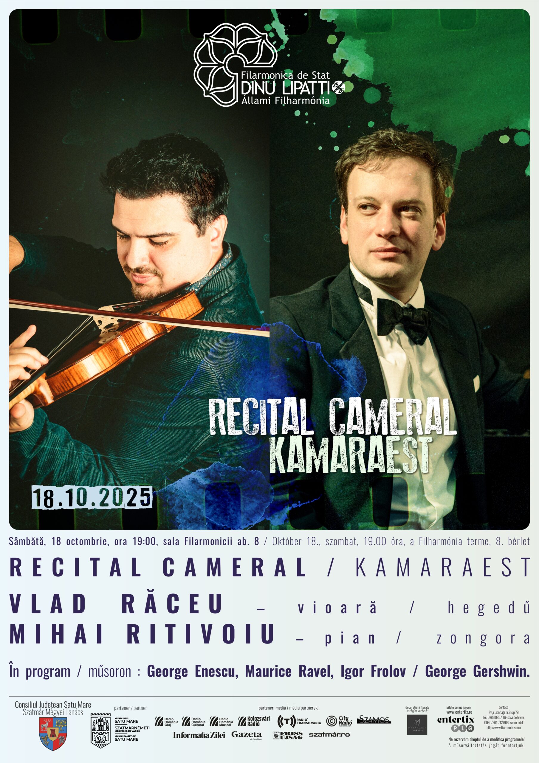 MUZICĂ Dialog în armonii: vioară și pian, într-o seară de rafinament cameral