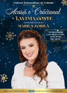 Lavinia Goste revine acasă, la Satu Mare, cu concertul extraordinar de colinde „Acasă e Crăciunul”