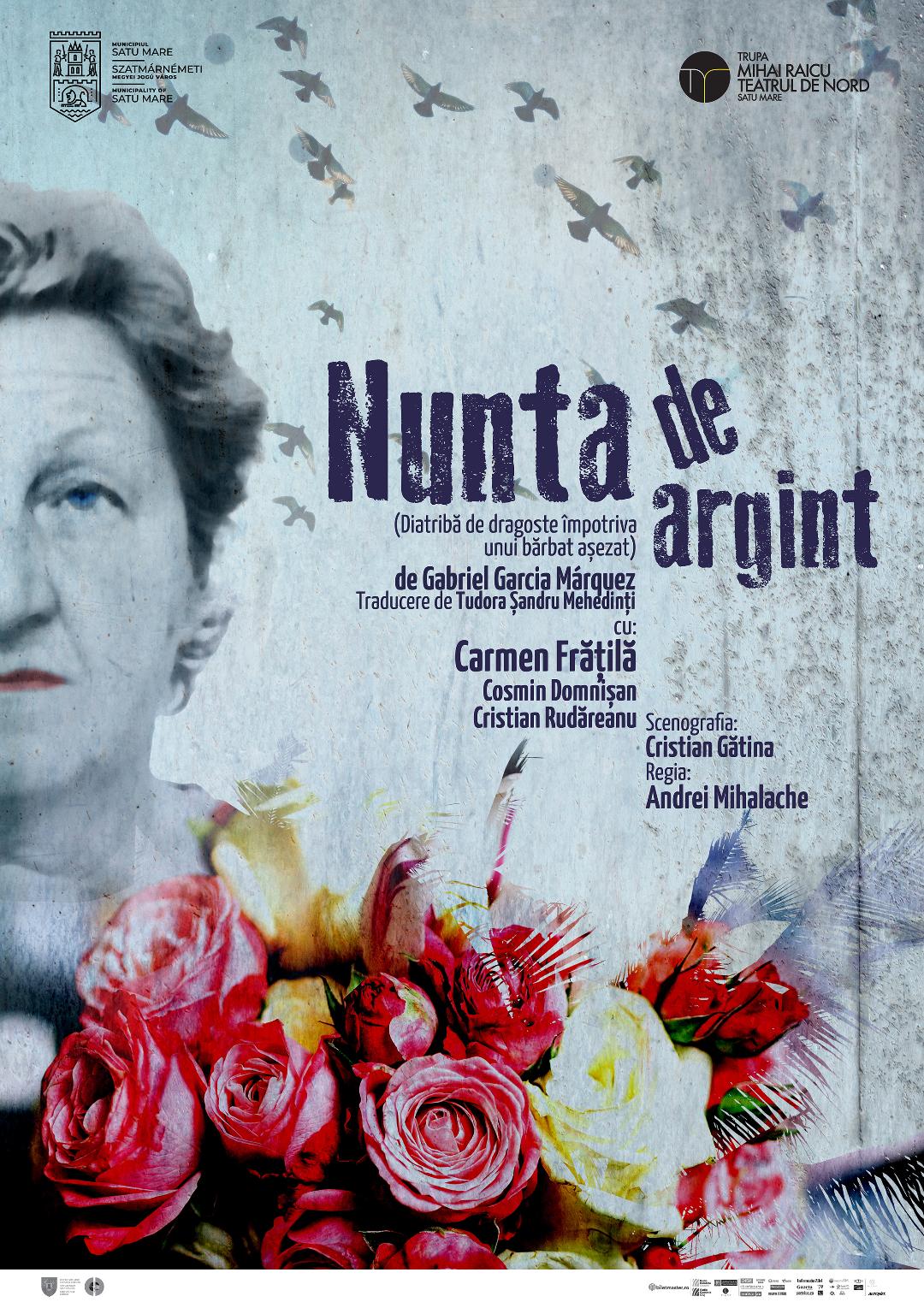 TEATRU Premieră la Sala Studio: „Nunta de argint”, un dar pentru public la aniversarea celor 40 de ani de teatru ai actriței Carmen Frățilă