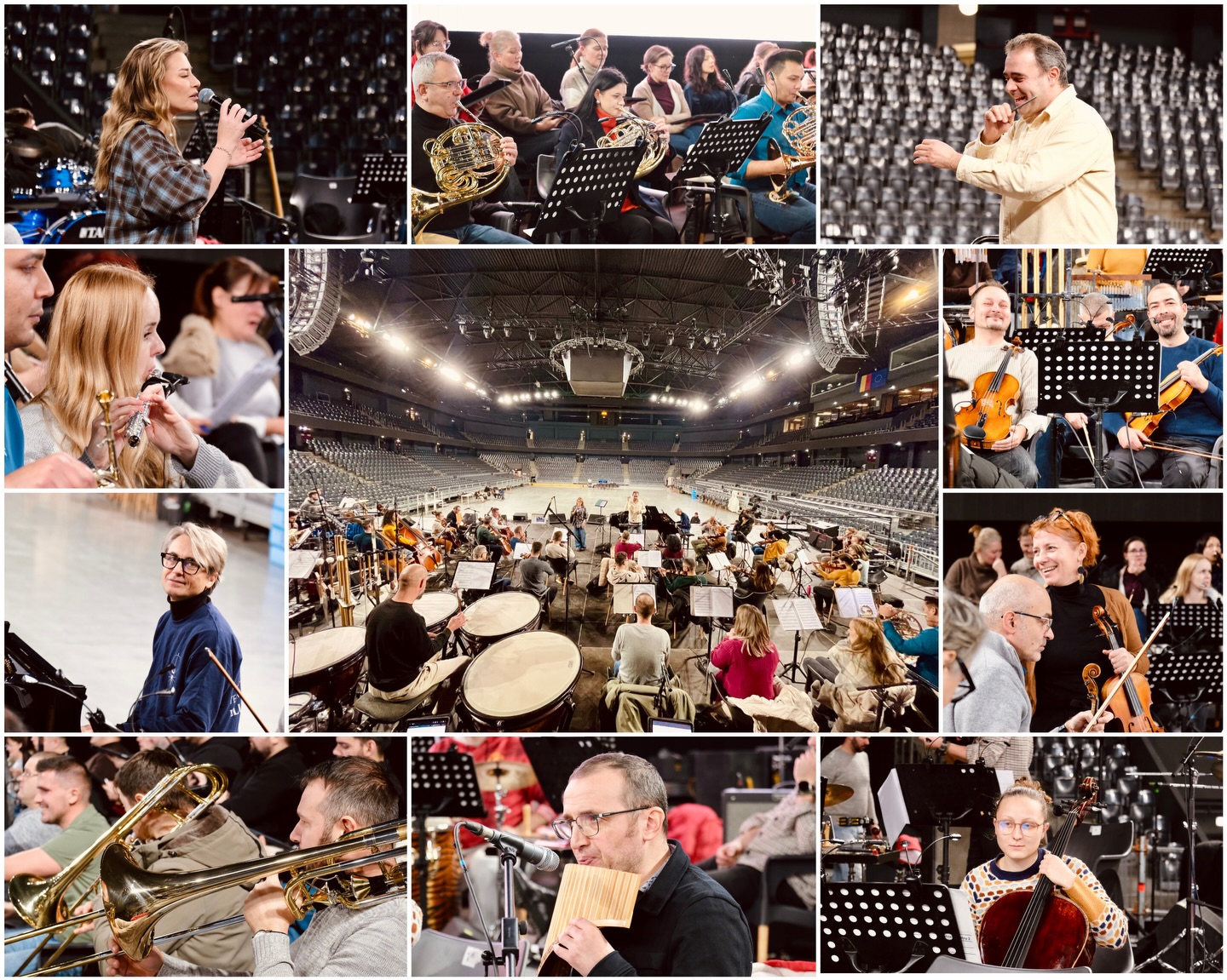 Filarmonica de Stat „Dinu Lipatti” Satu Mare, în repetiții la BT Arena pentru concertul ILLUMINARIUM de astăzi