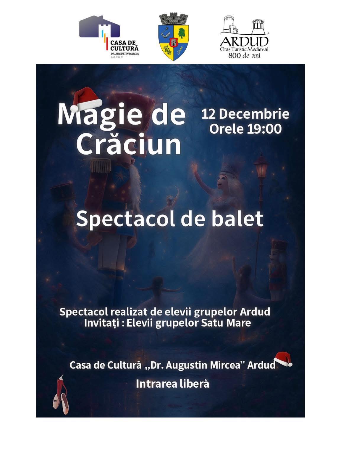 Spectacolul „Magie de Crăciun” aduce eleganță și emoție la Casa de Cultură „Dr. Augustin Mircea” din Ardud