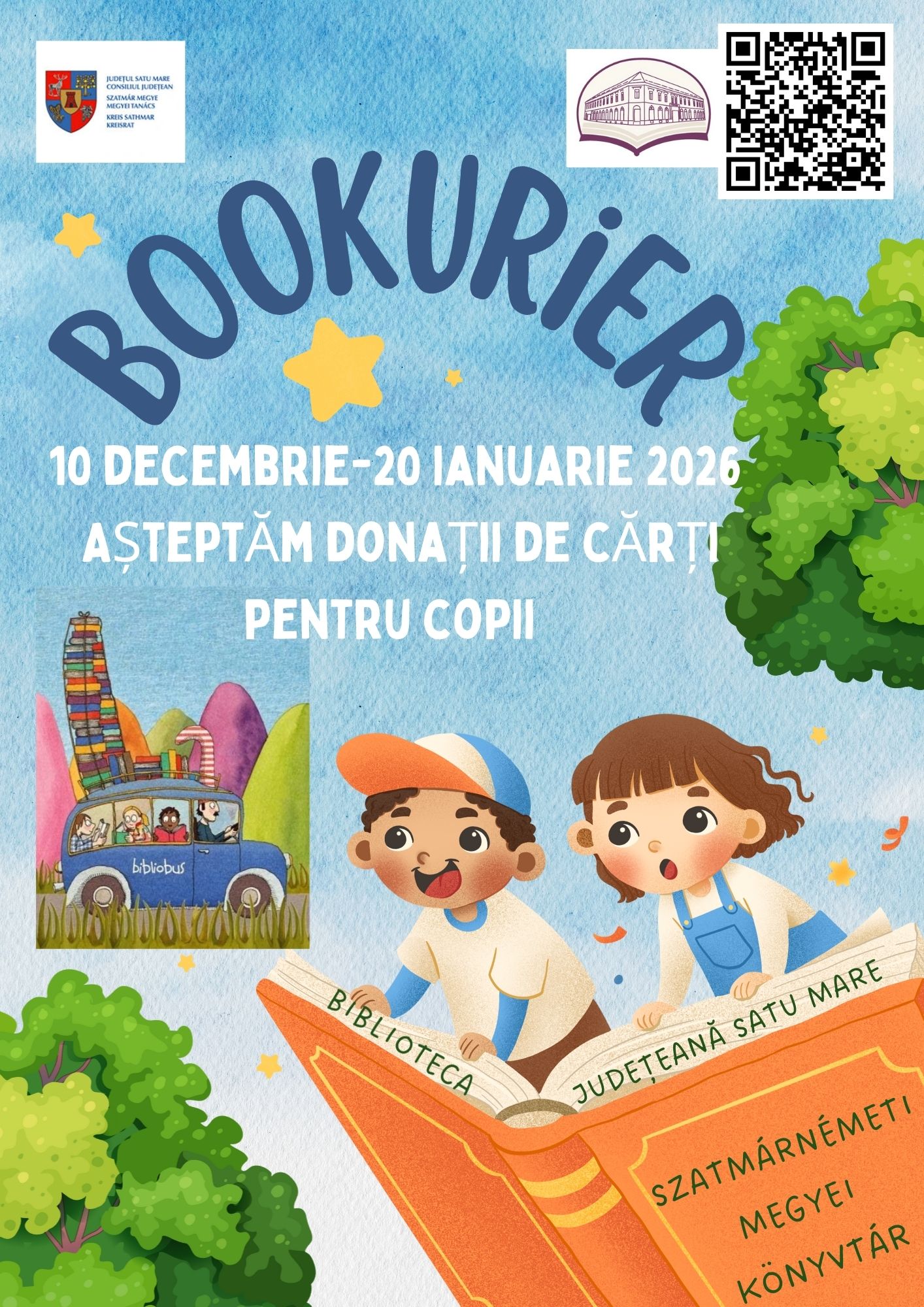 O carte pentru un zâmbet: Bibliotecă pe roți pentru copiii din satele fără bibliotecă