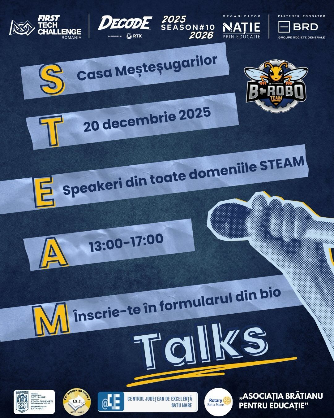 STEAM TALKS – Idei, Inovație și Perspective STEAM la Satu Mare