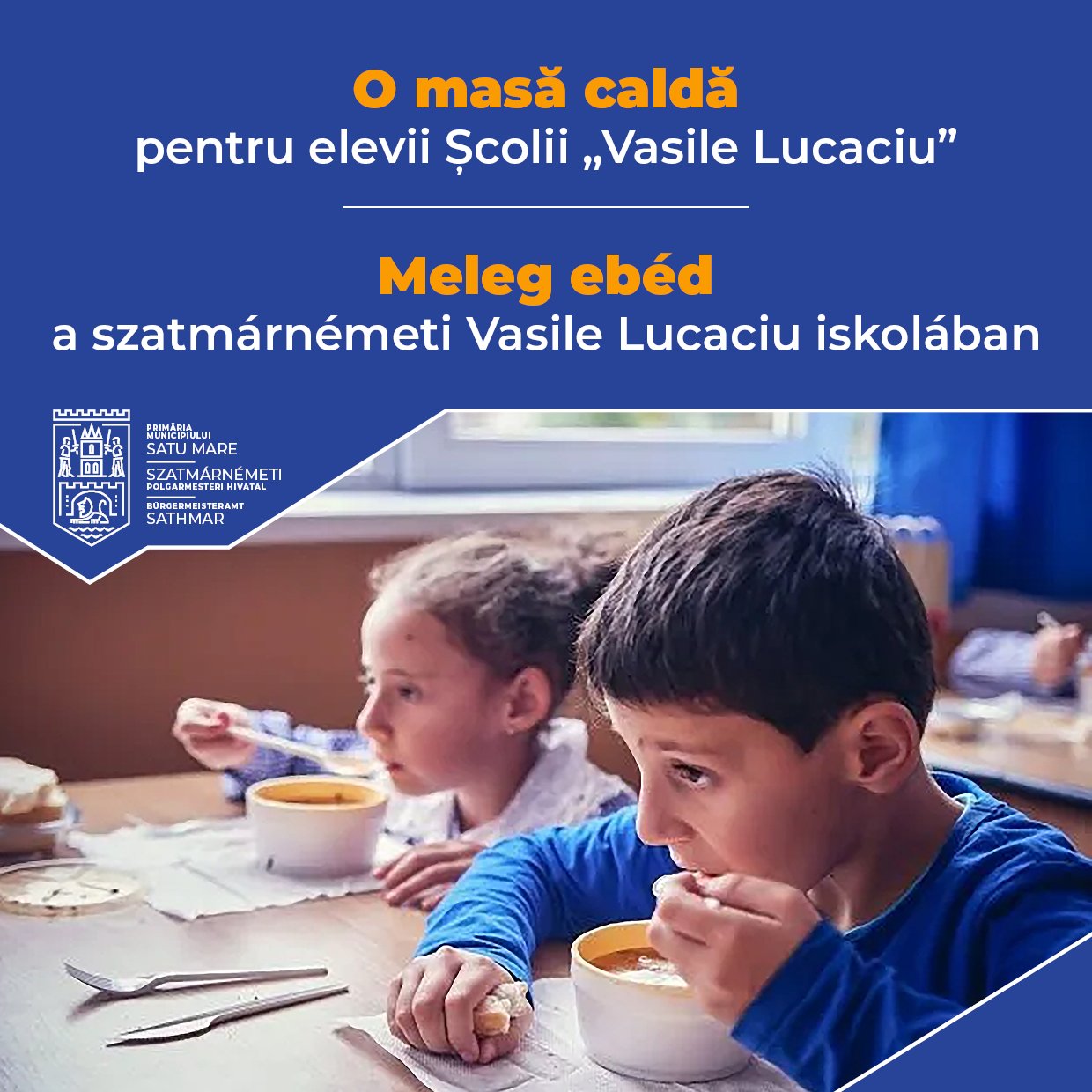 CONTINUITATE: Programul „Masă sănătoasă” continuă la Școala Gimnazială „Vasile  Lucaciu” din Satu Mare