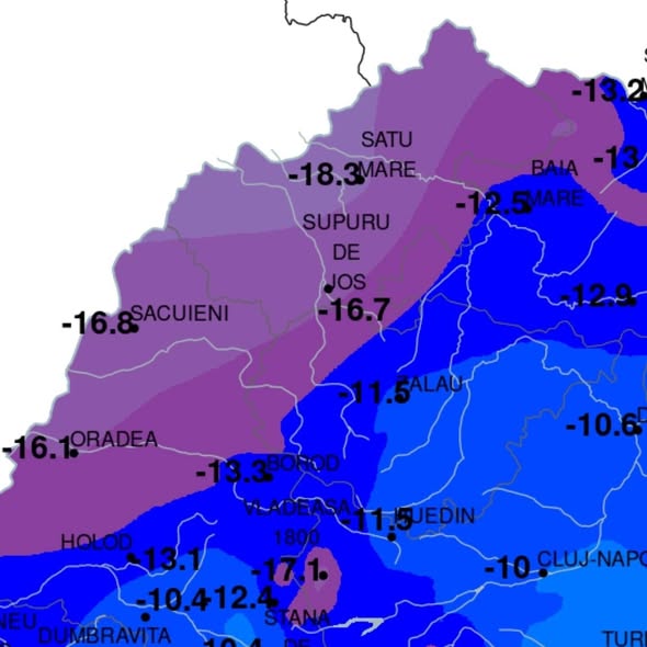 GER DE CRAPĂ PIETRELE. Satu Mare, în epicentrul frigului: –18,3°C și cea mai geroasă dimineață a iernii