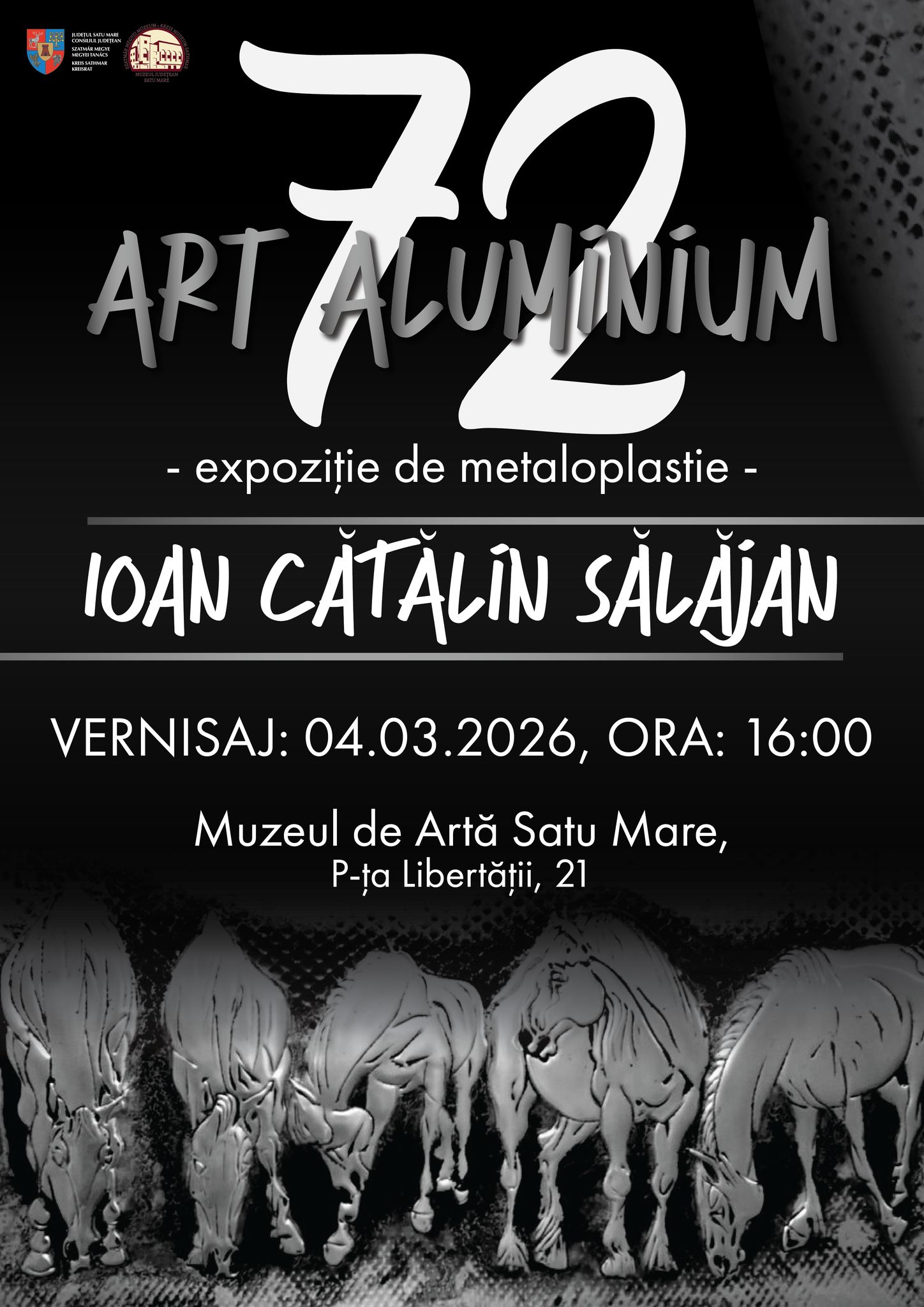 „ART ALUMINIUM 72” – Ioan C. Sălăjan expune la Muzeul de Artă din Satu Mare